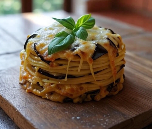 Timballo di pasta con melanzane