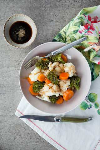 Steamed vegetables with Teriyaki sauce