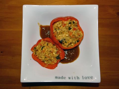 Peppers Stuffed with Couscous and Feta