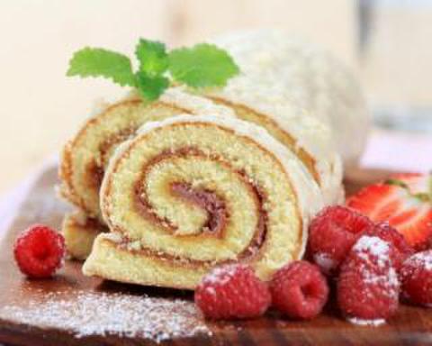 Claire's strawberry jam roll cake