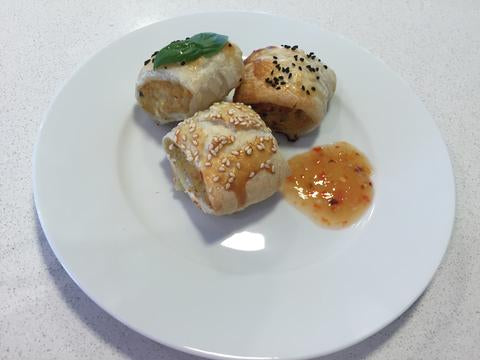 Chicken and Vegetable Sausage Rolls