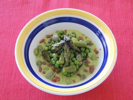 Menestra de verduras con crema