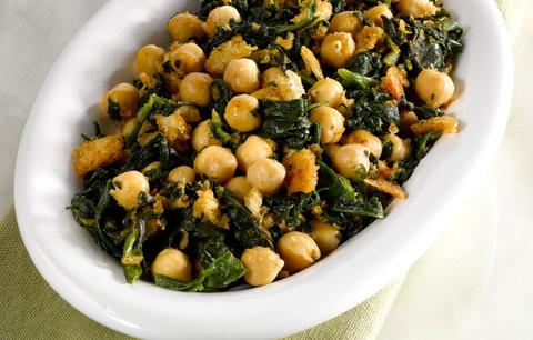 Chickpeas with spinach