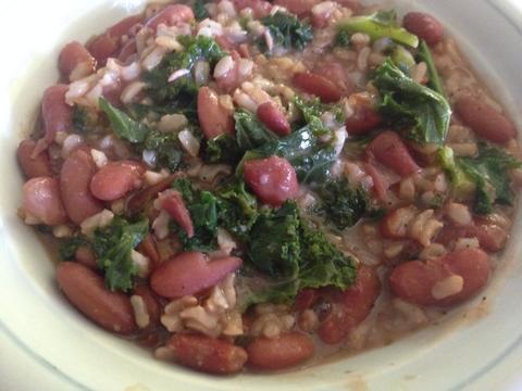 Turnip rice with red beans