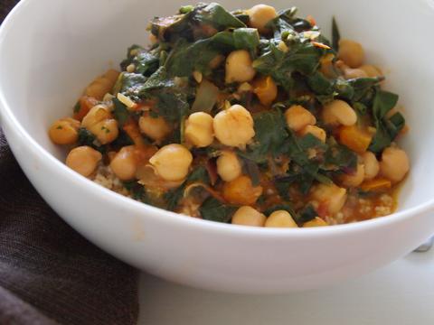 Grão -de-bico com grelos