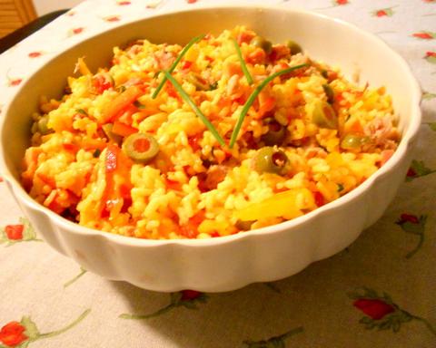 Warm Vegetable, Tuna and Ham Rice