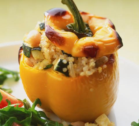 Couscous Stuffed Capsicum with Feta