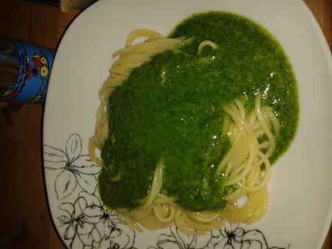 Creamed Spinach with Spaghetti