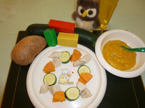 Sweet Potatoes and Cucumber Mash with Turkey Meat (from 8 months)