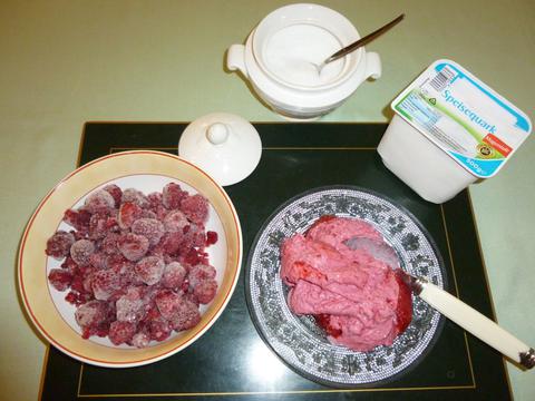 Himbeer-Quarkspeise