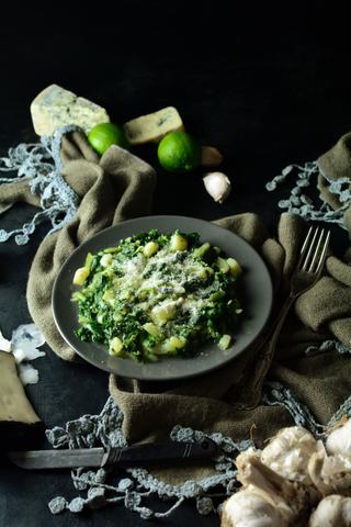 Chard and mushroom stew