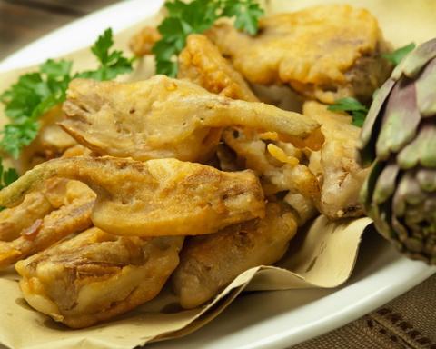 Batter Fried Parmesan Artichokes