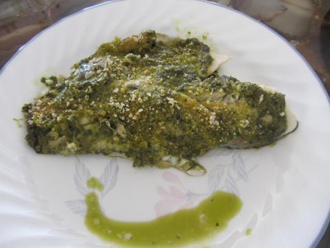 פילה דג מאודה ברוטב קארי ירוק
