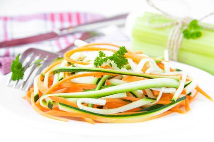 Tagliatelles de carottes et courgettes vapeur de Catherine