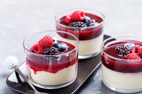 Panacotta with Raspberries
