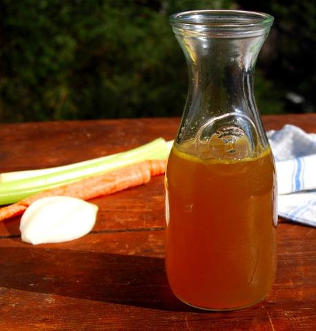 Homemade vegetable broth