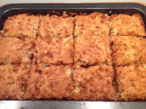 Coconut Jam Slice