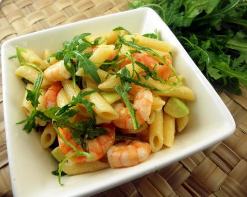 Penne Salad with Avocado and Arugula
