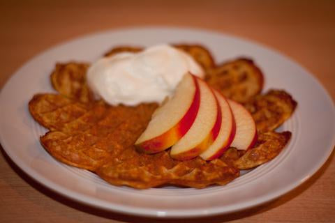 Apple cinnamon waffles