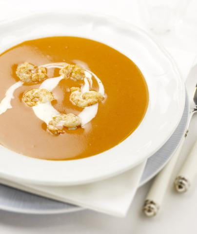 Crema de Rape y Gambas Navidad