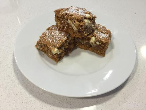 White Chocolate and Hazelnut Slice