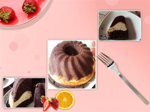 Vegan Chocolate cake with cheesecake filling