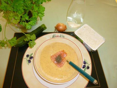 Cucumber Salmon Cream Soup