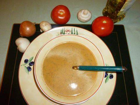 Mushroom and Tomato Cream Soup