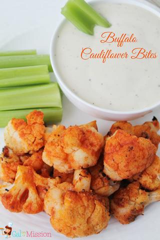 Paleo Roasted Cauliflower Bites - great with dips!