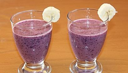 Banane-Blaubeer Smoothie