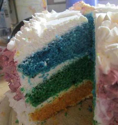 Regenbogenkuchen