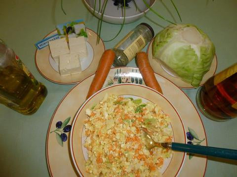 White-Cabbage with  Feta-Cheese Salad