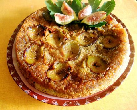 Torta rovesciata di fichi