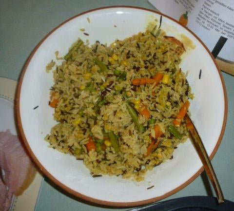 Vegetables with Boiled Rice ( vegan)