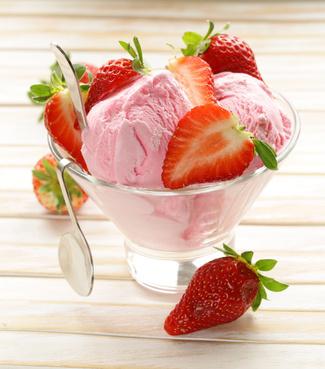 HELADO CREMOSO DE FRESAS