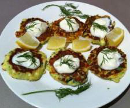 Zucchini and Haloumi Fritters