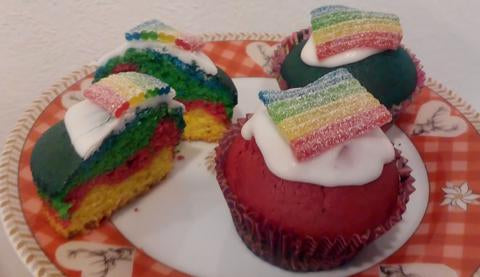 Rainbow-Muffins/ Parrot- Muffins