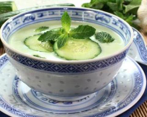 Michèle Zucchini and cucumber glazed light velouté