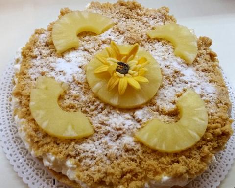Sbriciolata all'ananas (senza forno) di Nunzia
