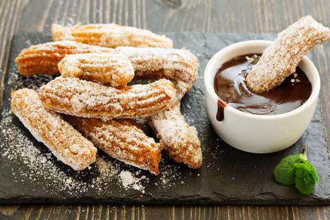 Churros with chocolate sauce
