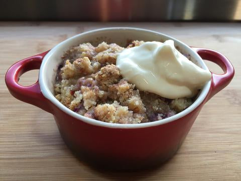 LCHF faux "Apple" Crumble