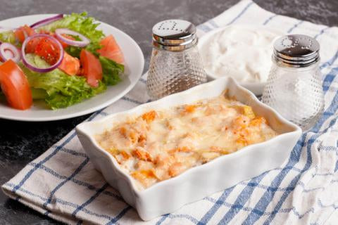 GRATIN AUX PETONCLES ET CHAMPIGNONS