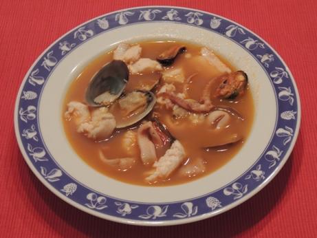 Sopa de pescado y marisco
