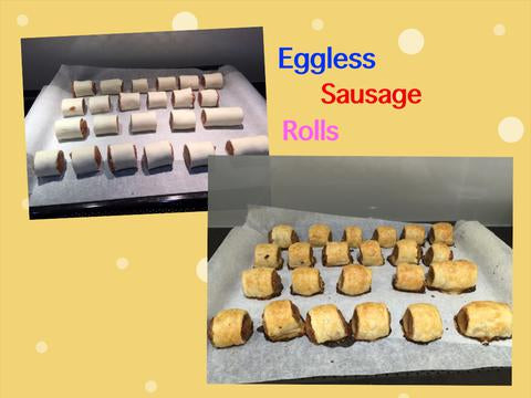 Eggless sausage rolls