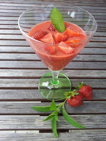 Batido de fresa con platano
