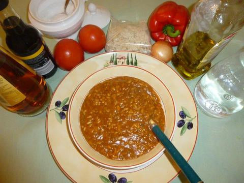 Mince Meat Tomato Risotto