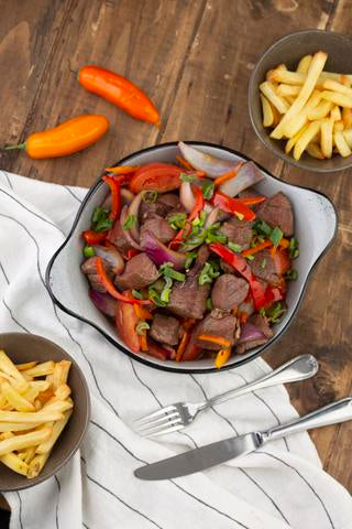 Peruvian steak stir-fry