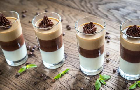 Three layer chocolate dessert