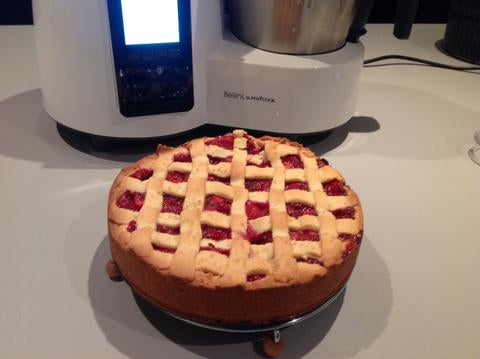 Apple and Raspberry Shortcake Pie