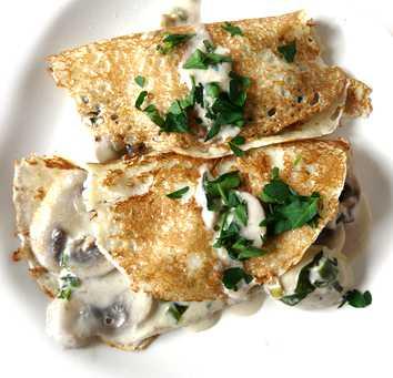 Mushroom crepes